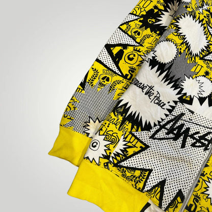 Stüssy ‘Increase The Peace’ Zip Up Hoodie M