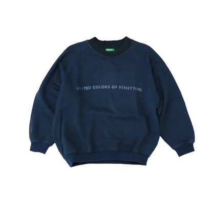 BENETTON NAVY SPELL OUT SWEATER  (S)