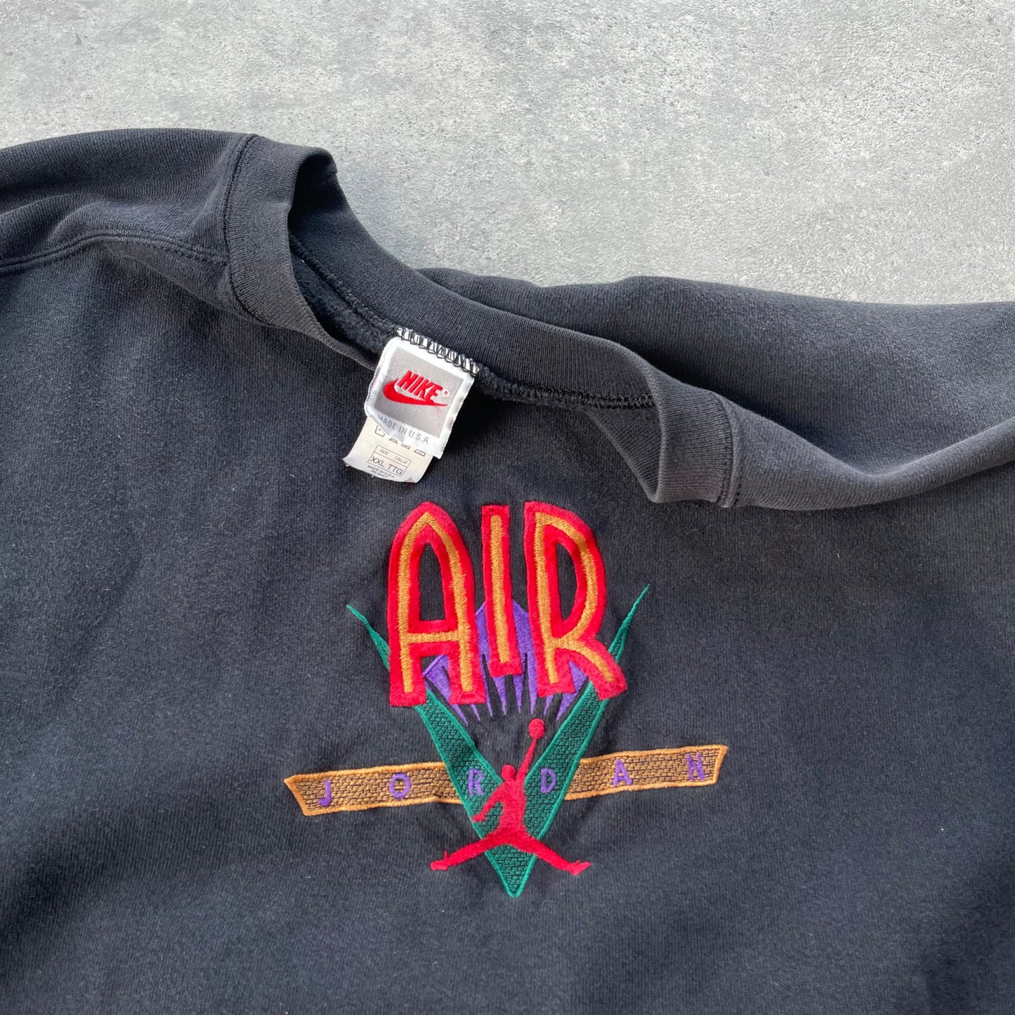 Nike RARE 1990s Air Jordan heavyweight embroidered sweatshirt (XXL)