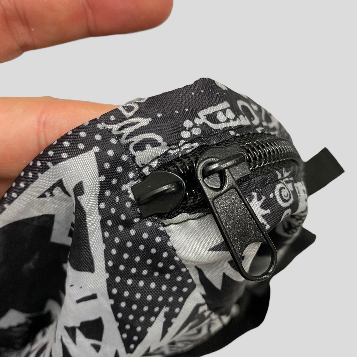 Stussy 00’s Comic Print Nylon Backpack | O/S, Black and White