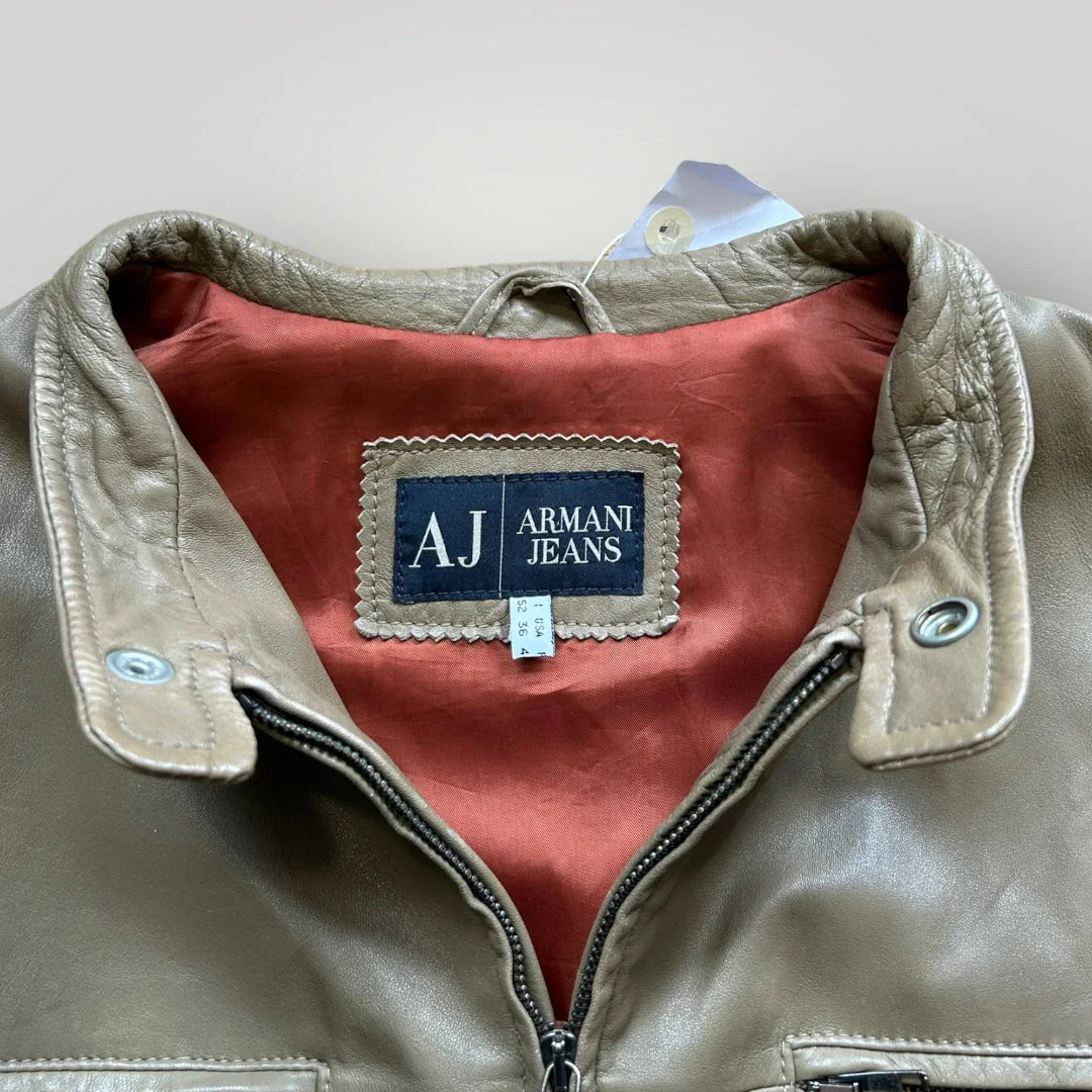 Armani Vintage Leather Jacket L