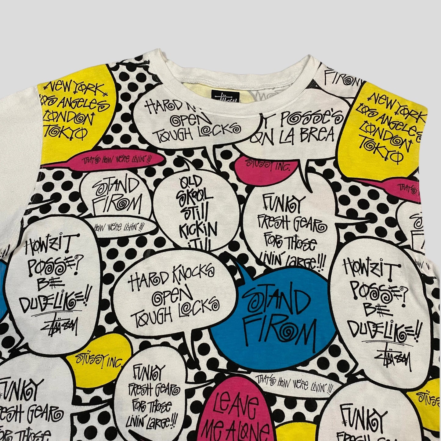 Stussy 00’s Speech Bubble Print Tee - L