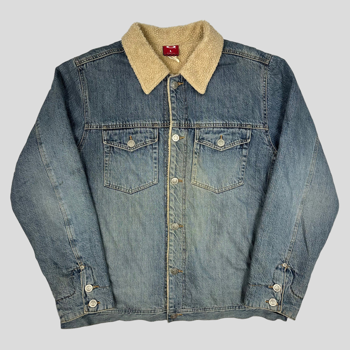 Oakley 00’s Sherpa Lined Denim Jacket - XL | Blue