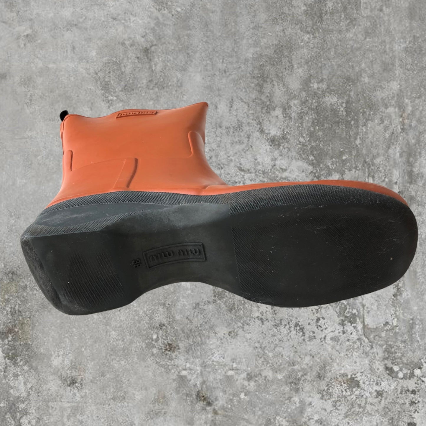 Miu Miu Rain Boots - Size 8 | DEFAULT TITLE, Orange