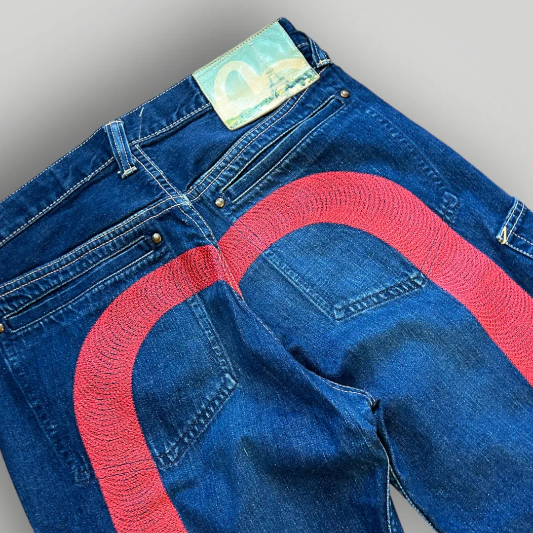 Evisu Diacock Patchwork Jeans 32x32