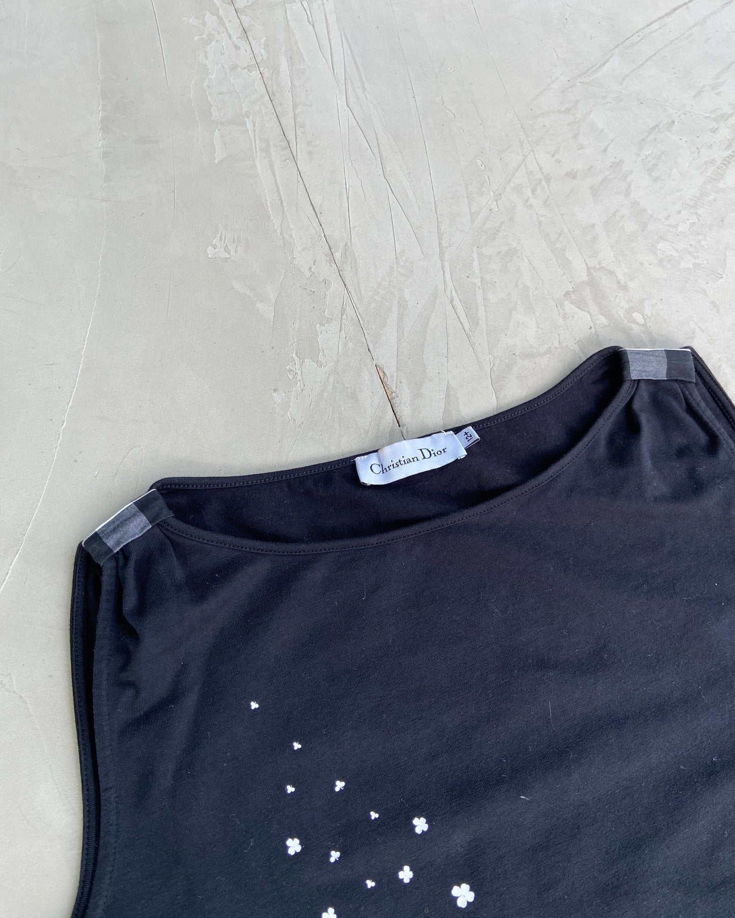 DIOR 2000'S LOGO CLOVER VEST TOP - M