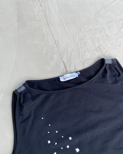 DIOR 2000'S LOGO CLOVER VEST TOP - M