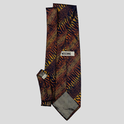 Moschino 90’s Monogram Silk Tie
