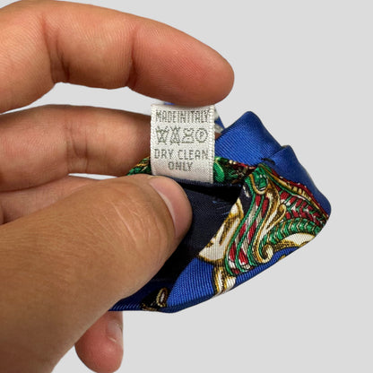 Moschino Jeans 1995 Circus Silk Tie - OS | O/S, Blue