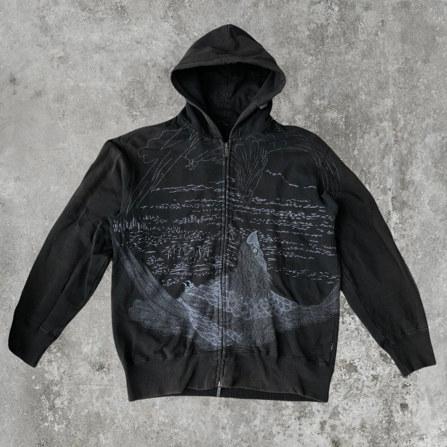 Maharishi Heavyweight Cotton Embroidered Hoodie | Default Title, Red