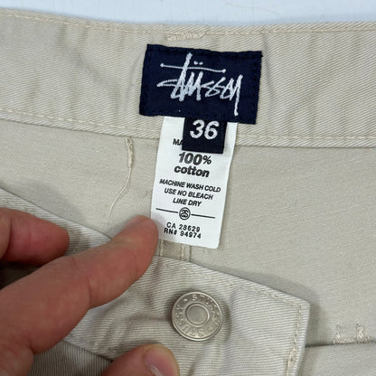 Stussy 1998 Baggy Carpenter Skate Trousers - 36 | W36, Cream