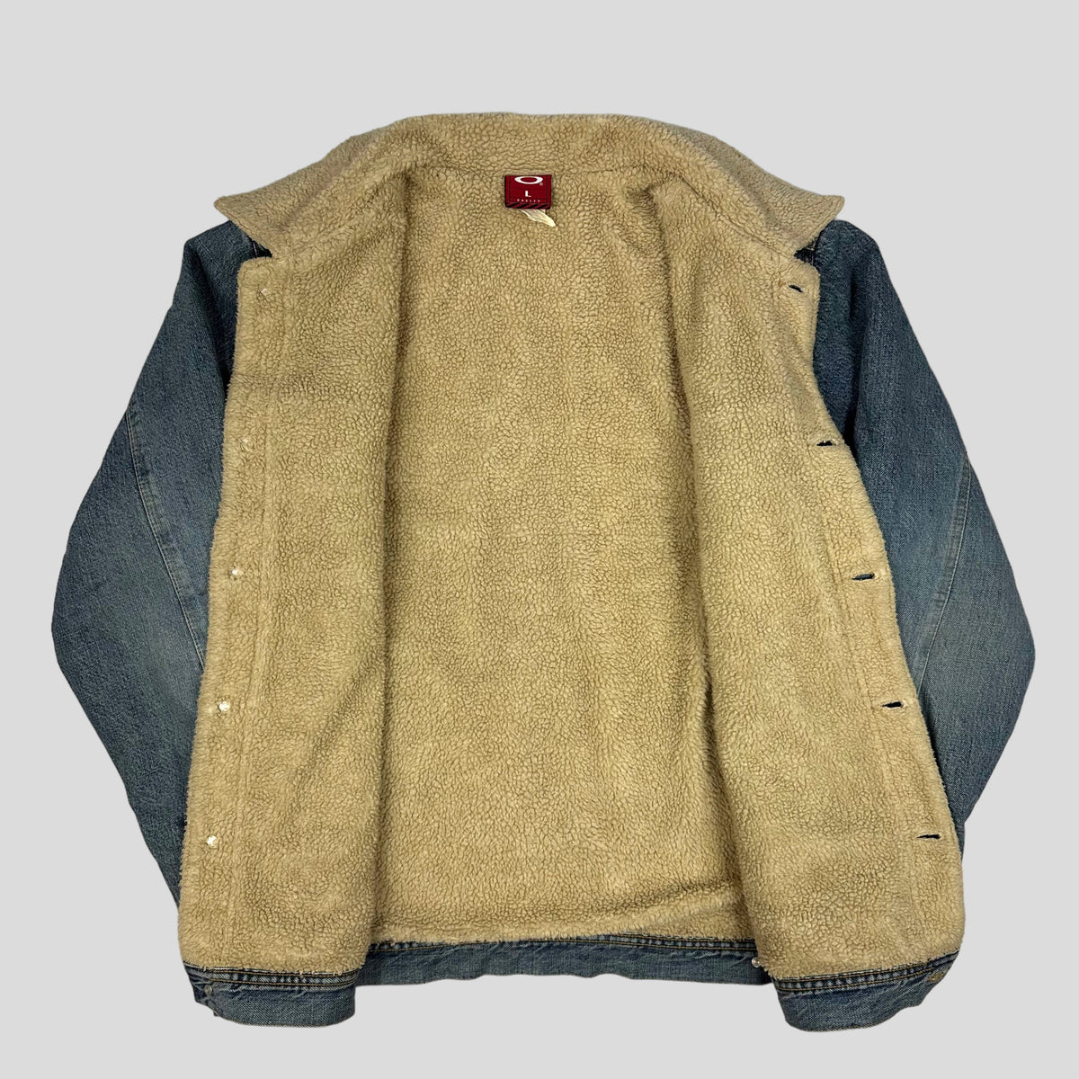 Oakley 00’s Sherpa Lined Denim Jacket - XL | Blue