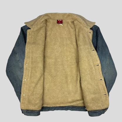 Oakley 00’s Sherpa Lined Denim Jacket - XL | Blue