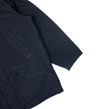 1990s Armani Jeans Black Trench Coat - Known Source