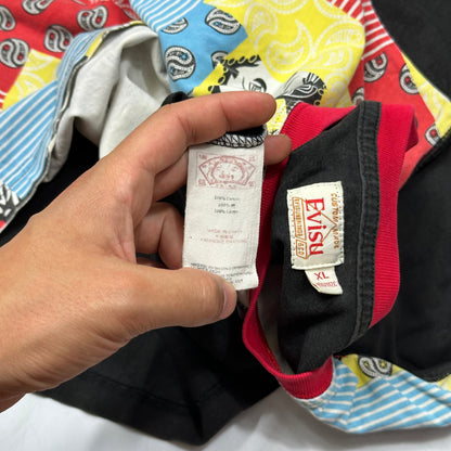 Evisu 00’s Bandana Patchwork Pocket T-shirt - M | XL, Black