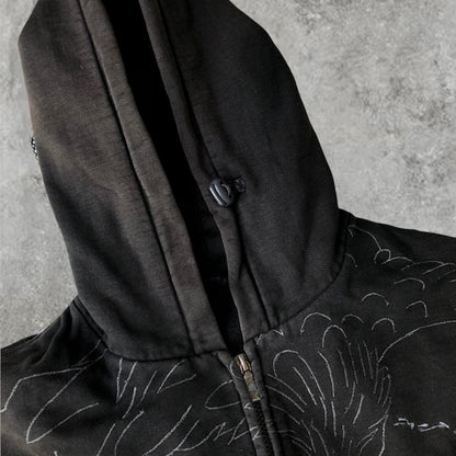 Maharishi Heavyweight Cotton Embroidered Hoodie | Default Title, Red