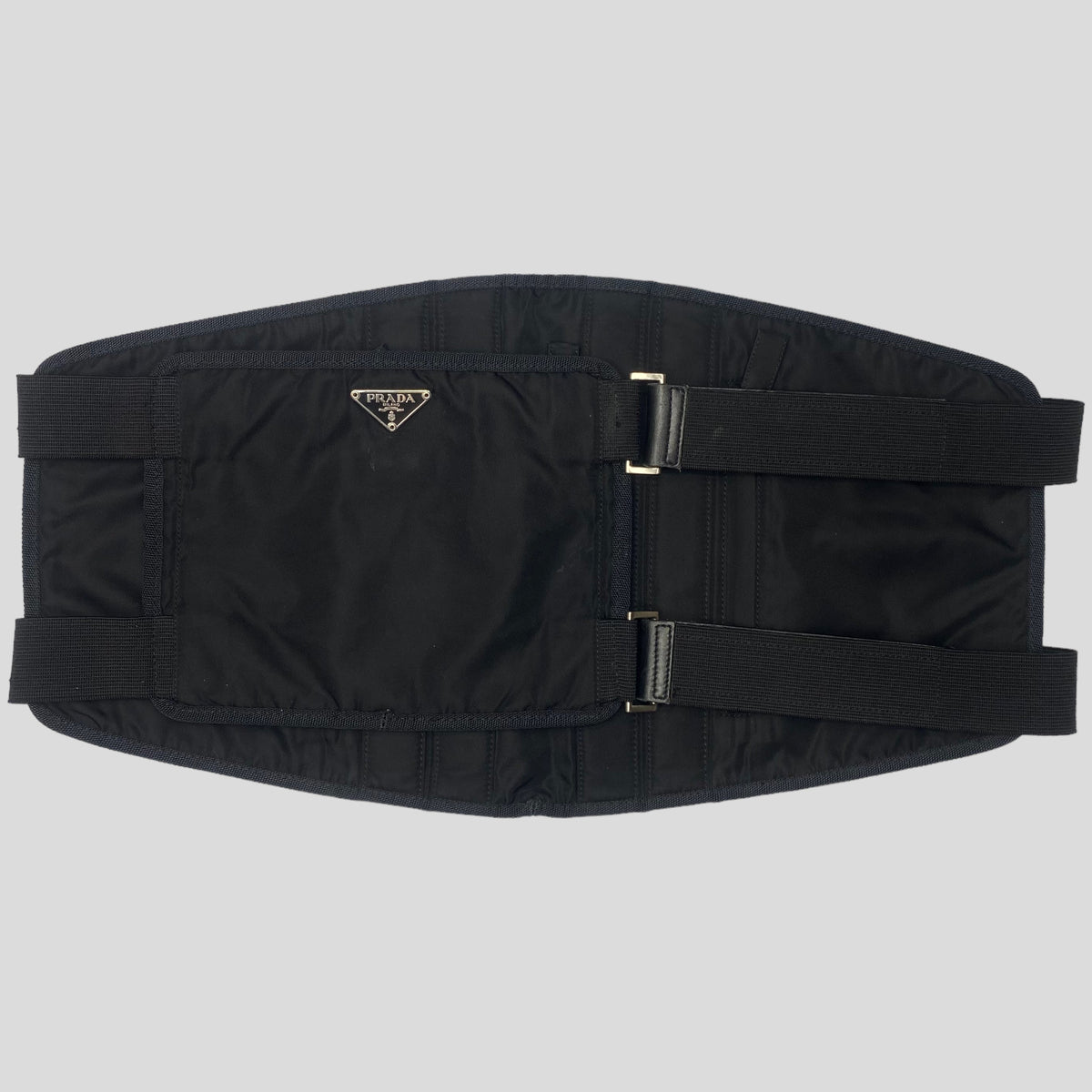 Prada 1999 Nylon Tactical Belt Bag - XL | O/S, Black