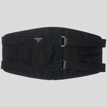 Prada 1999 Nylon Tactical Belt Bag - XL | O/S, Black