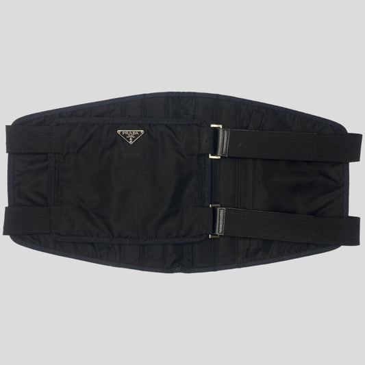 Prada 1999 Nylon Tactical Belt Bag - XL | O/S, Black