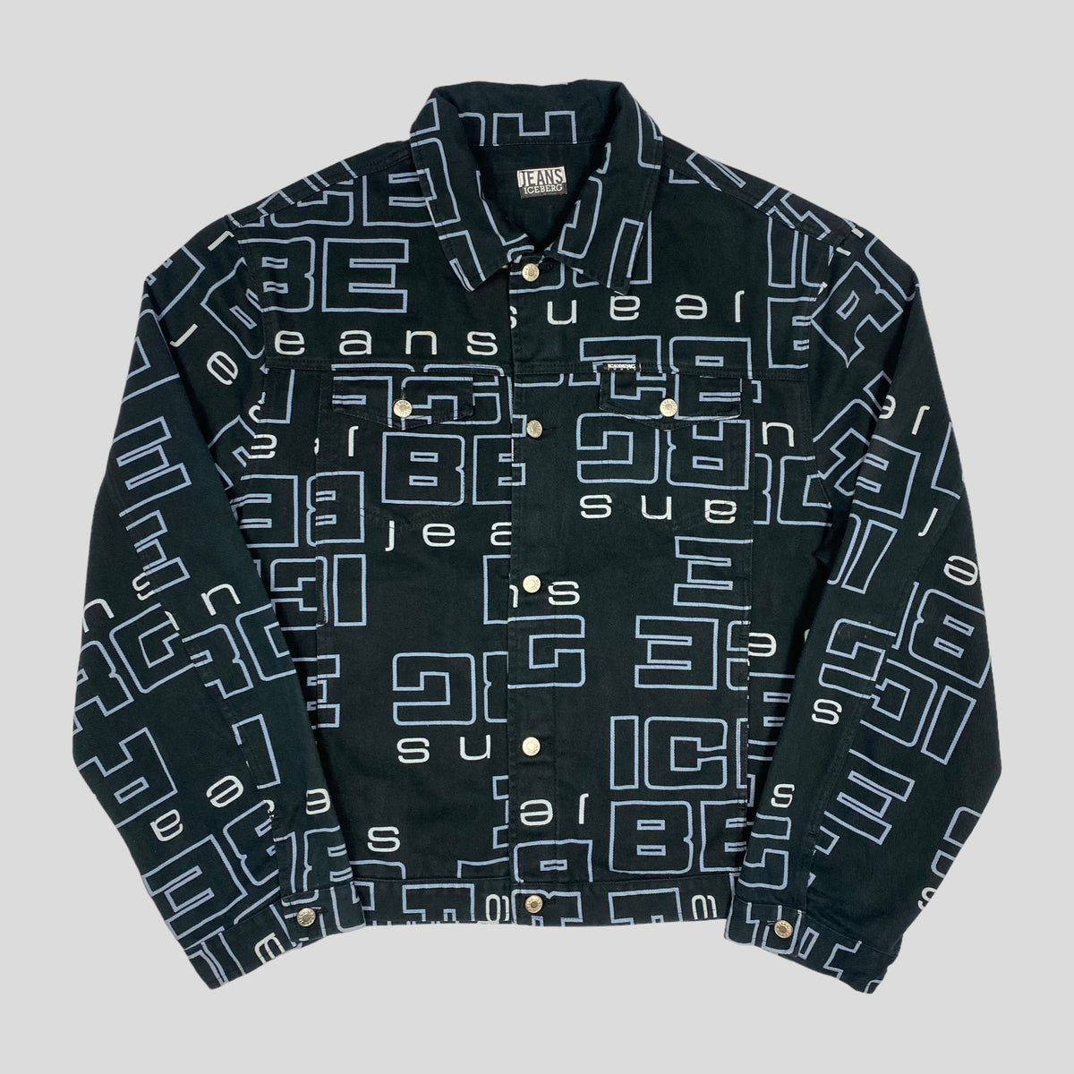 Iceberg Jeans 90’s Block Spellout Jacket - XXL | XXL, Multicoloured
