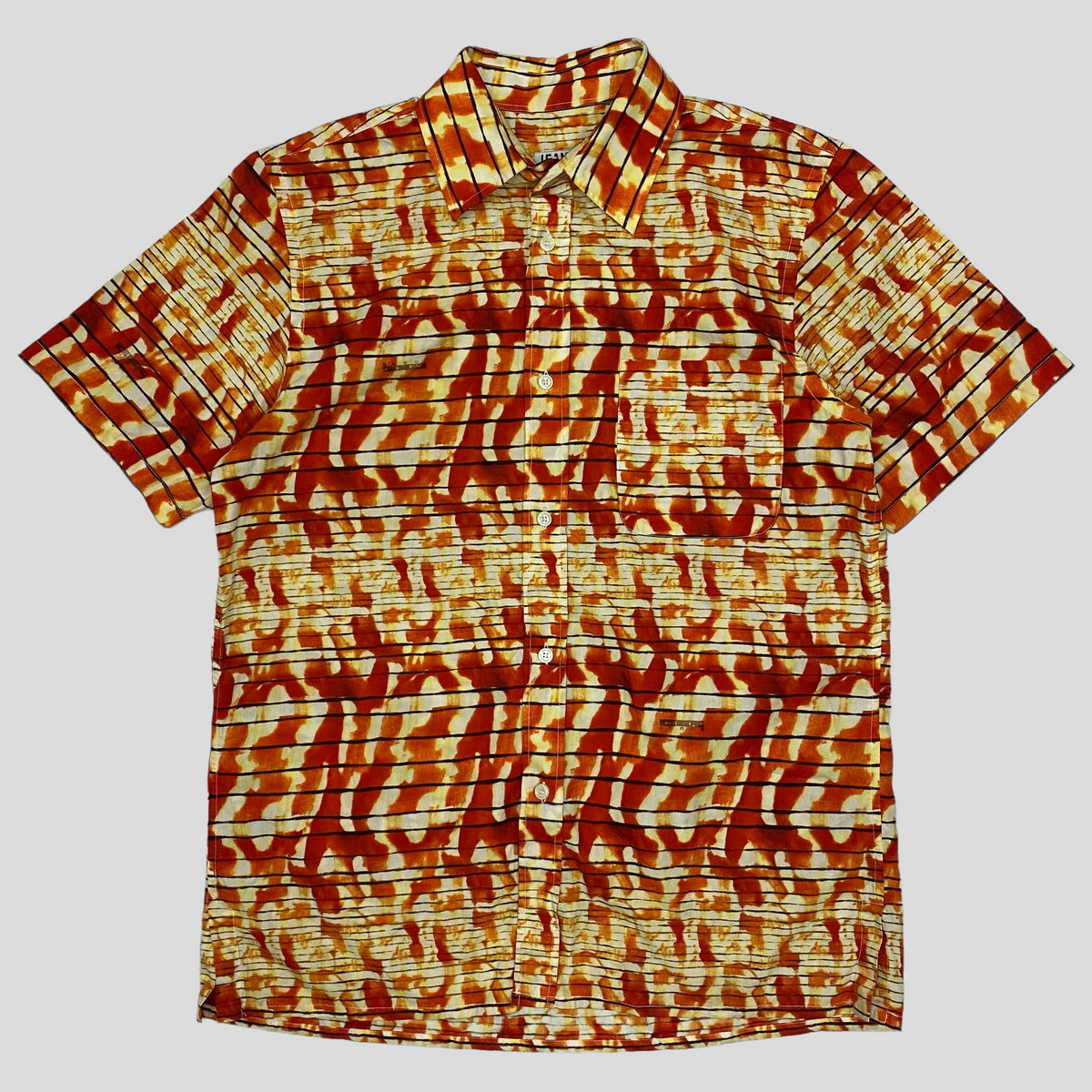 Iceberg Jeans 90’s Blaze Monogram Shirt - M | Orange