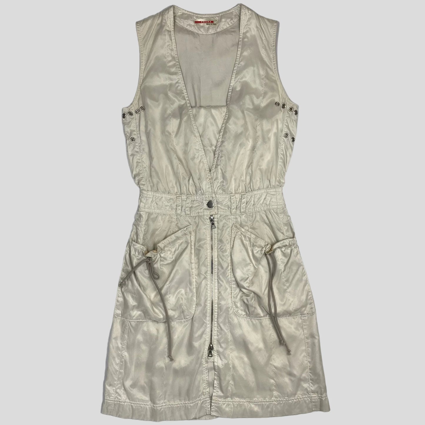 Prada Sport 00’s Nylon Shimmer Cargo Dress - UK6/8