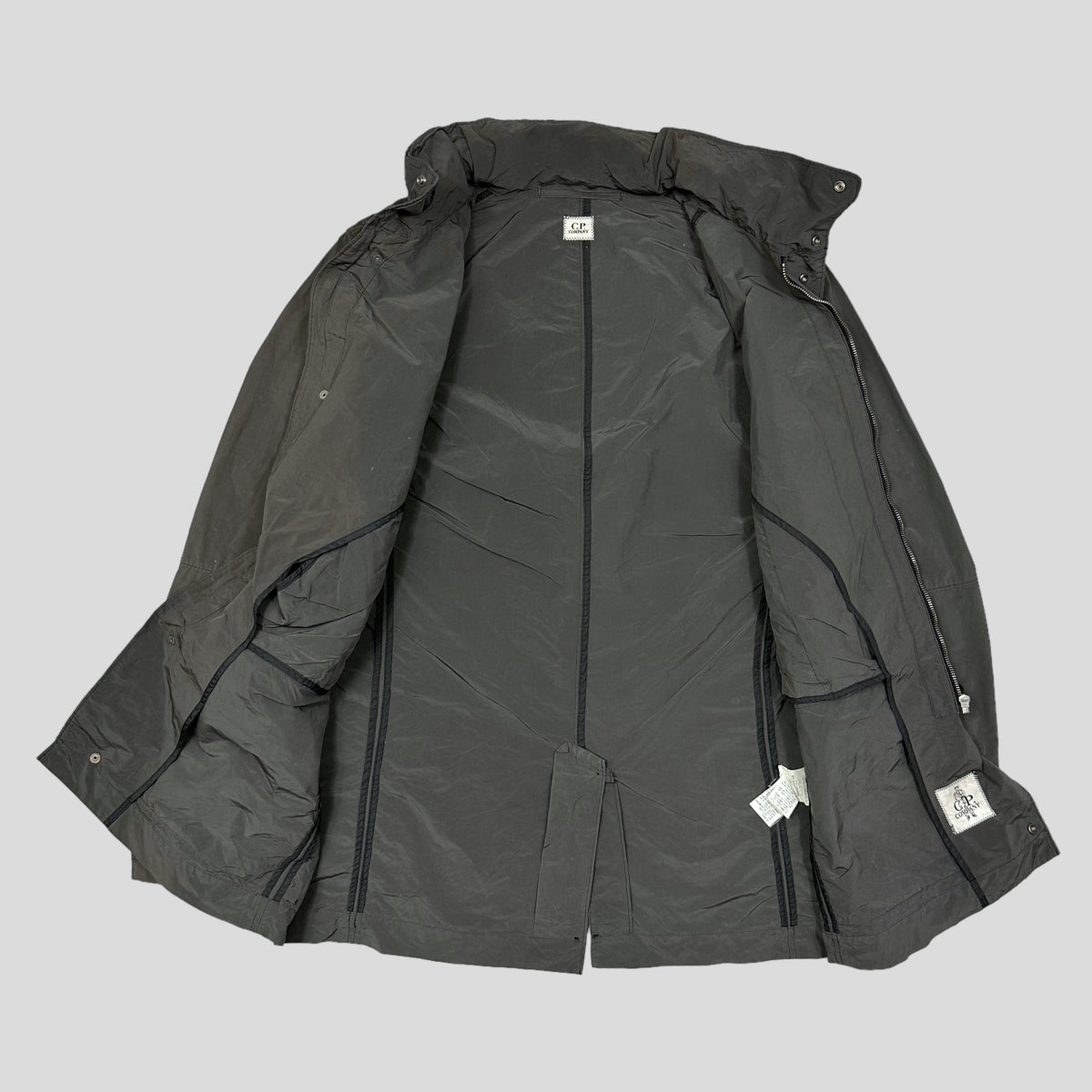 C.P. Company SS08 Nylon Metal Multipocket Trench Coat- L | Large, Grey
