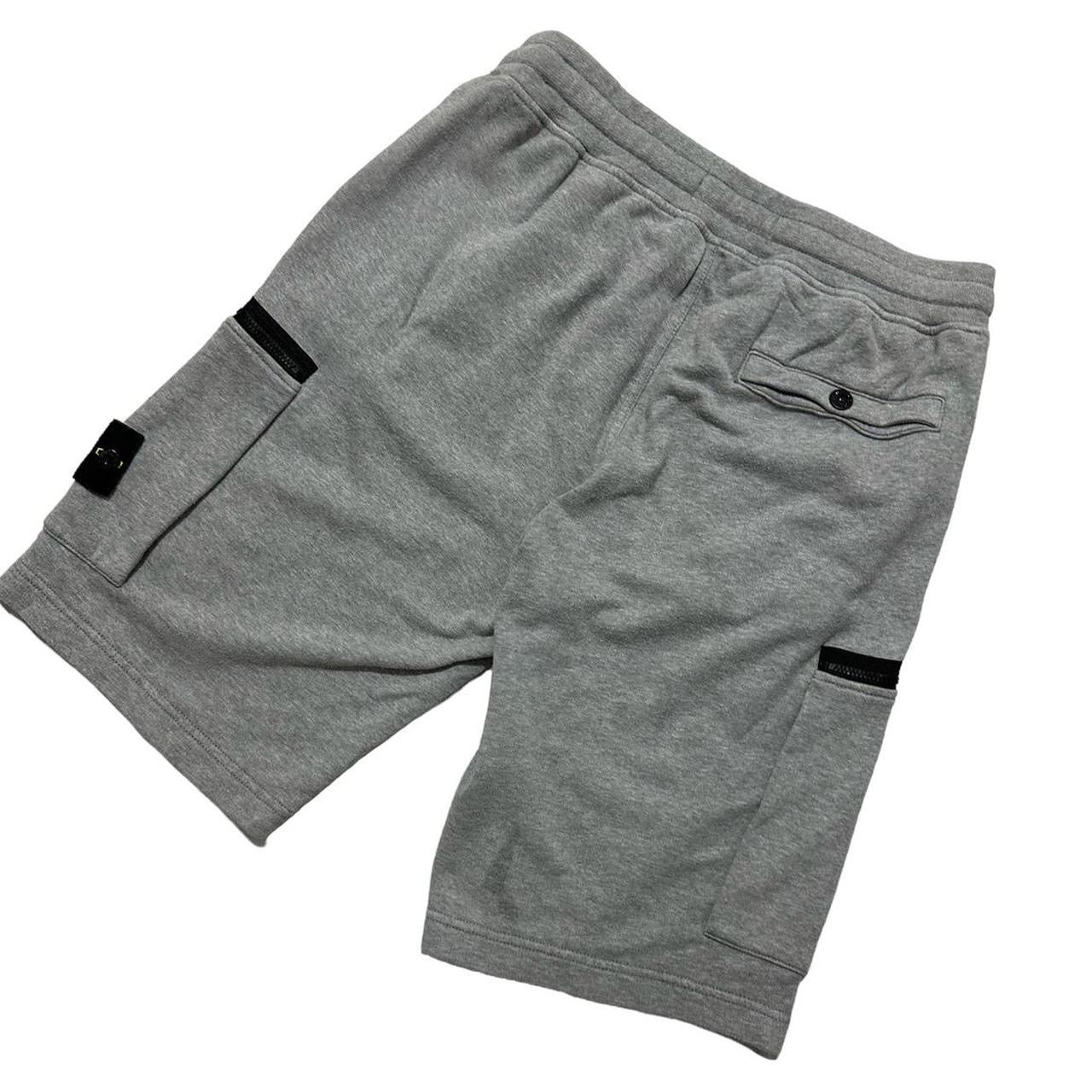 Stone Island Grey Cotton Shorts | Small, Grey