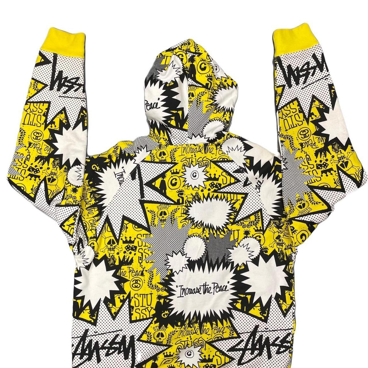 Stüssy Cartoon Monogram Hoodie In Yellow ( M )