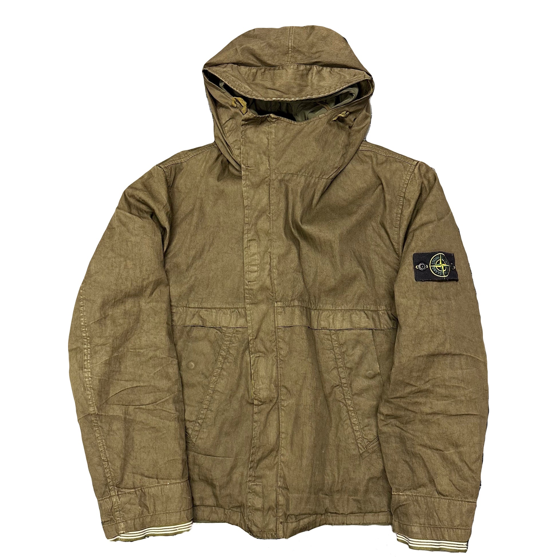 ARCHIVE A/W 2005 Stone Island Khaki Jacket With Green Liner L