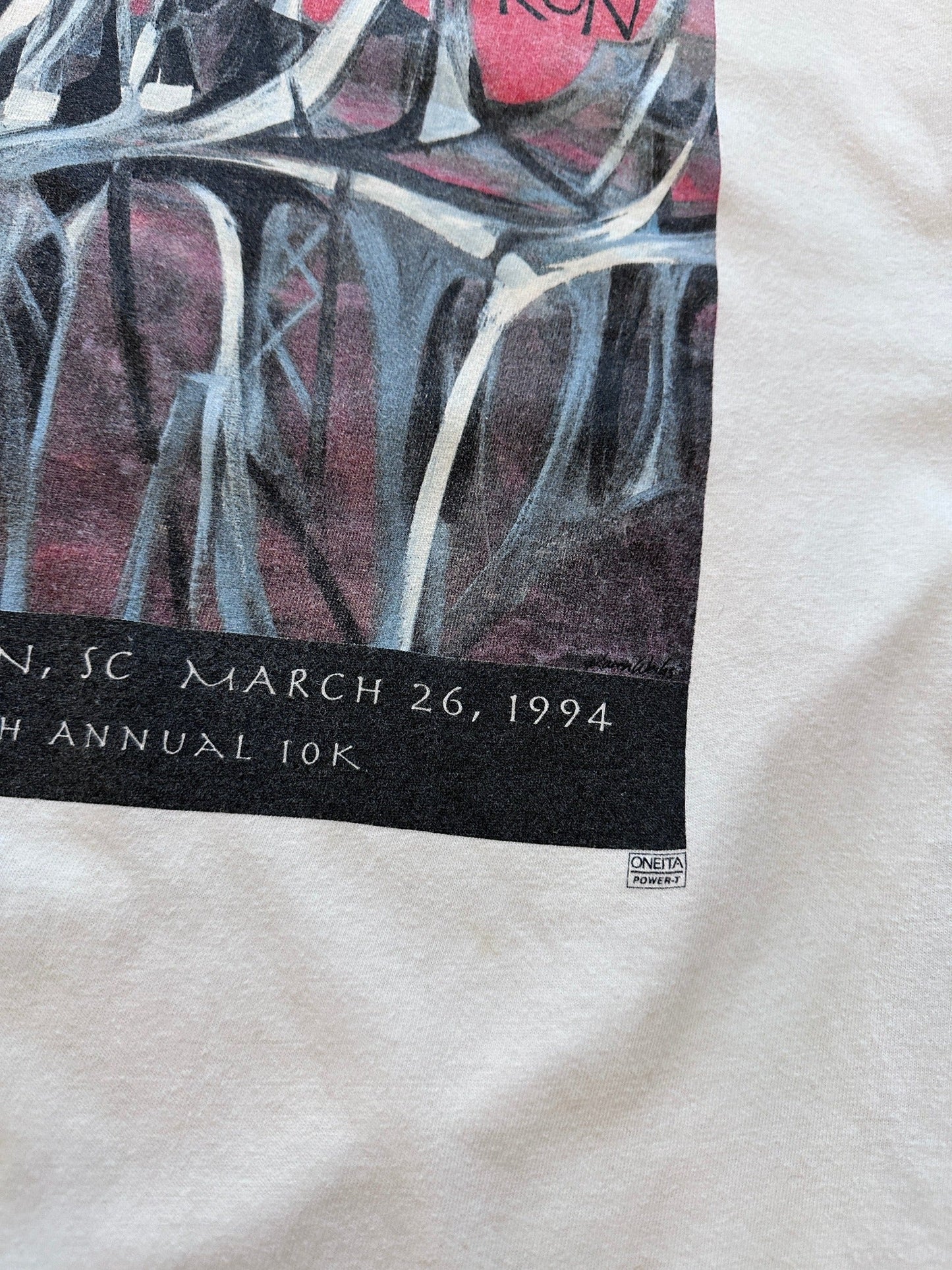 1994 Cooper River Bridge 10K Run T-Shirt - XL | X-Large, Red
