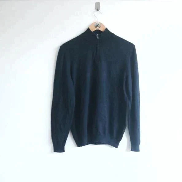 Vintage Hugo Boss knitted Spellout 1/4 Zips (M)  (M)