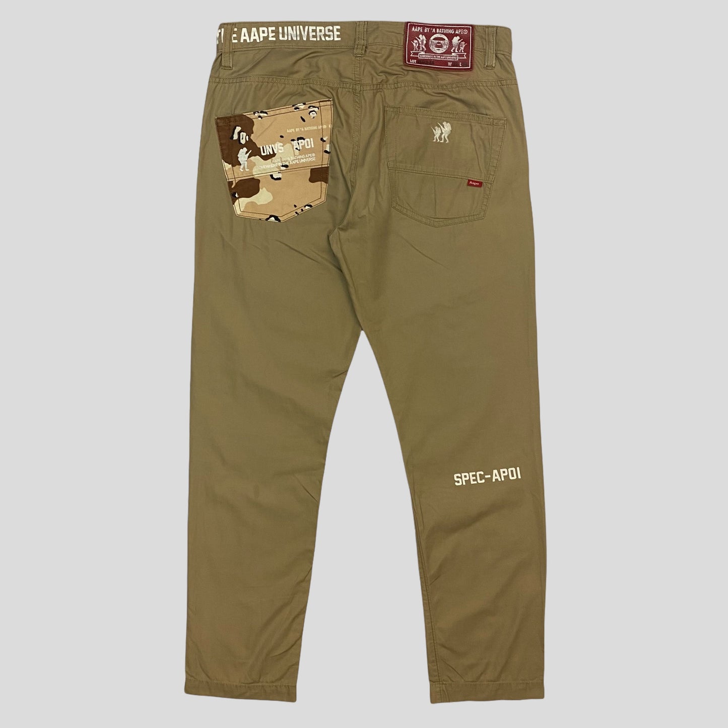 Bape Aape desert camo logo trousers - w34