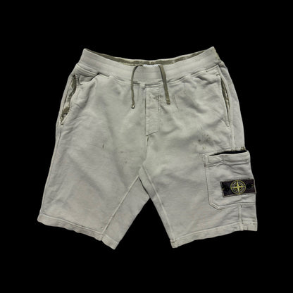 Stone Island Hand Corrosion Cargo Jogger Shorts