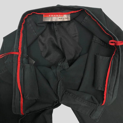 Prada Sport Womens Red Tab Flares - 32