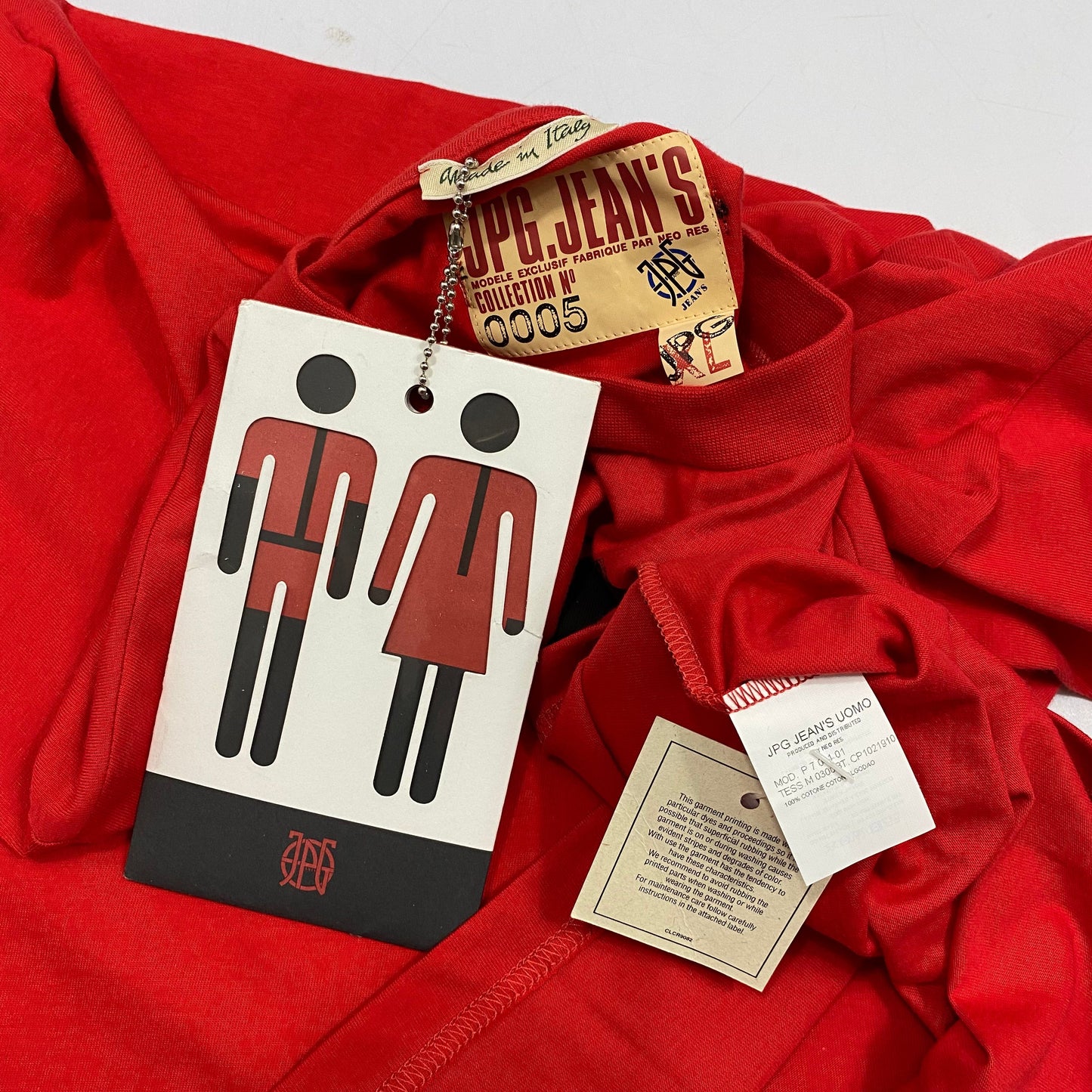 JPG Jeans SS2003 No0005 Graphic T-shirt - XL | XL, Red