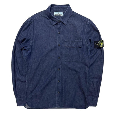 Stone Island Side Pocket Denim Overshirt