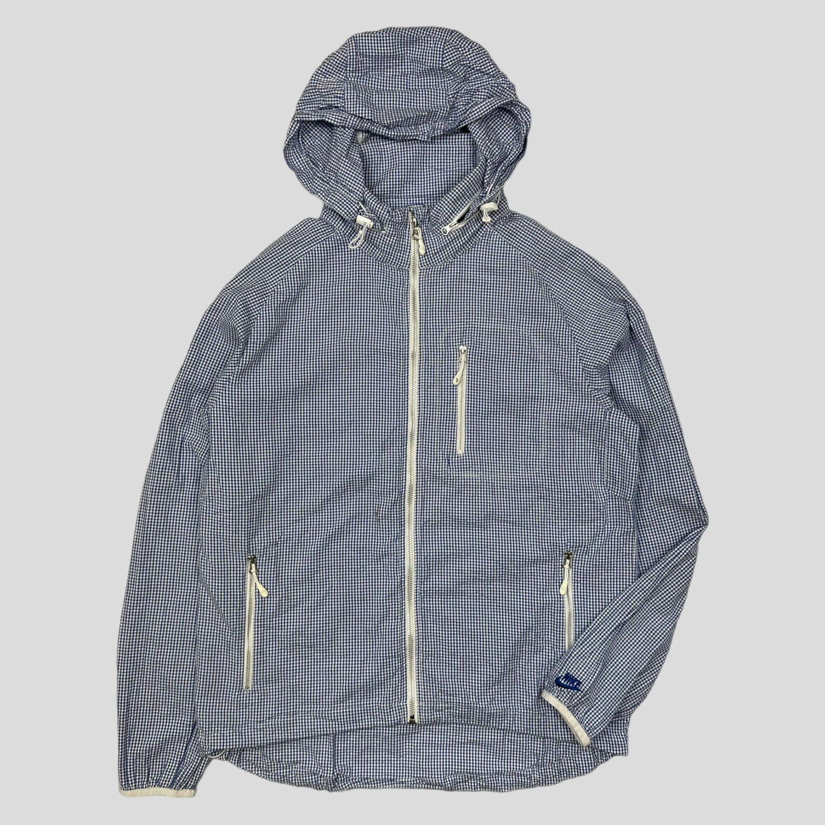 Nike SS11 Gingham Check Jacket - M/L | Medium, Blue