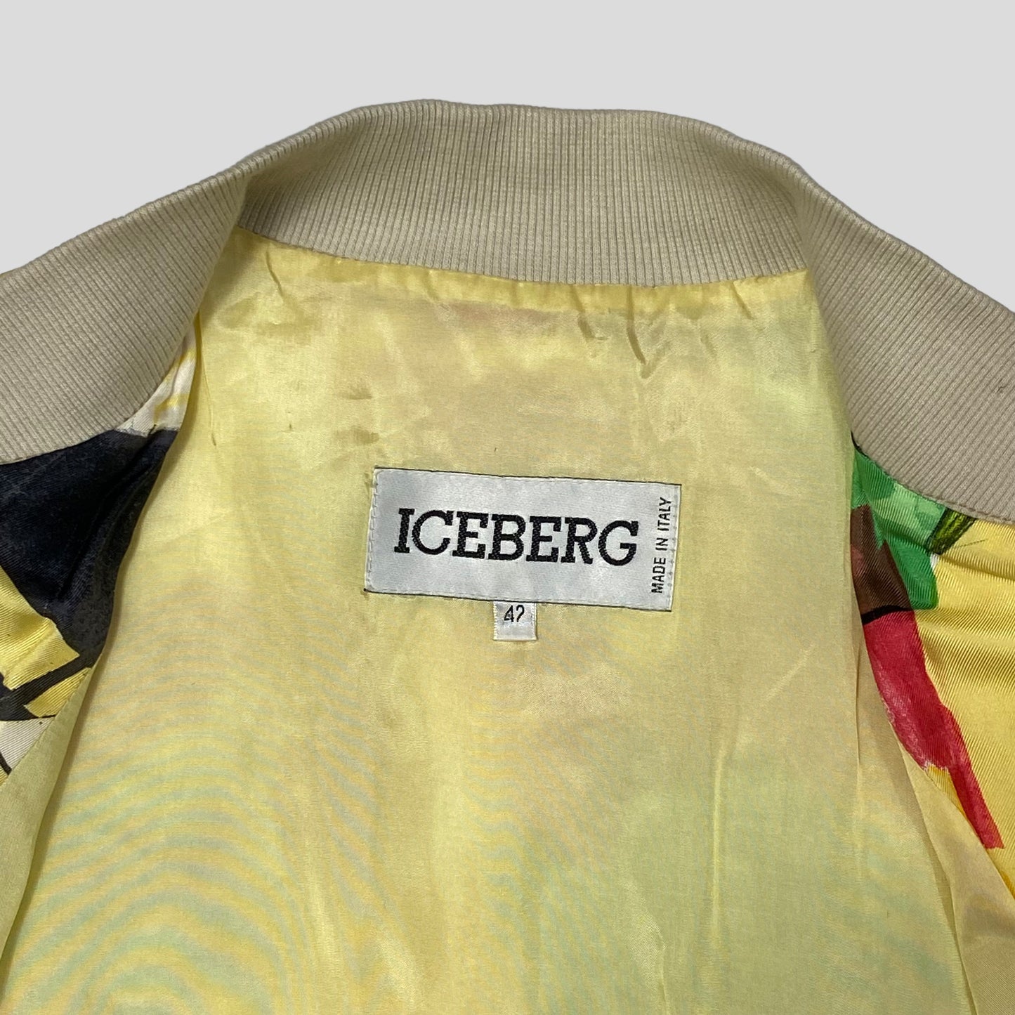 Iceberg 1992 Don’t Drug Out Silk Bomber - S/M | Small, Red