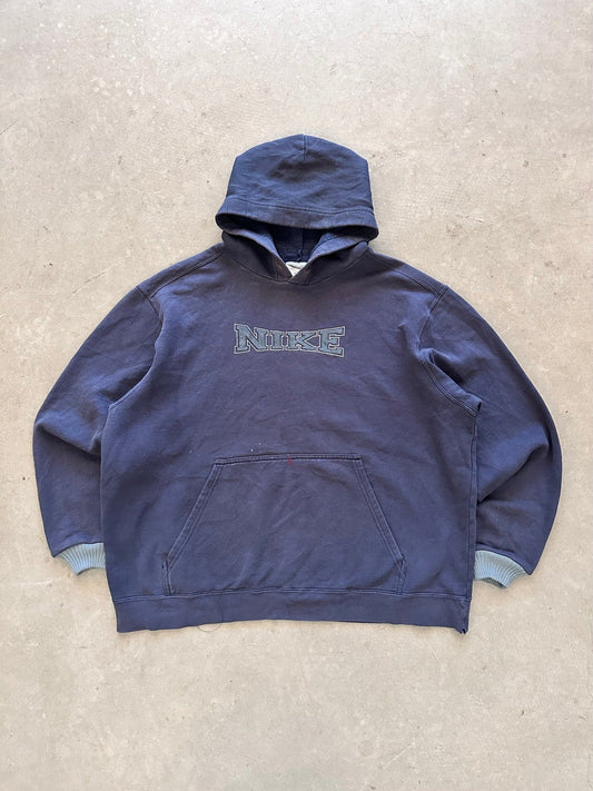 1990's Nike Spellout Hoodie - XL | X-Large, Red