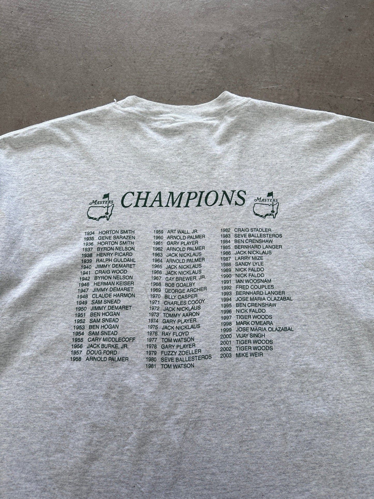2004 Golf Masters T-Shirt - XL | X-Large, Red