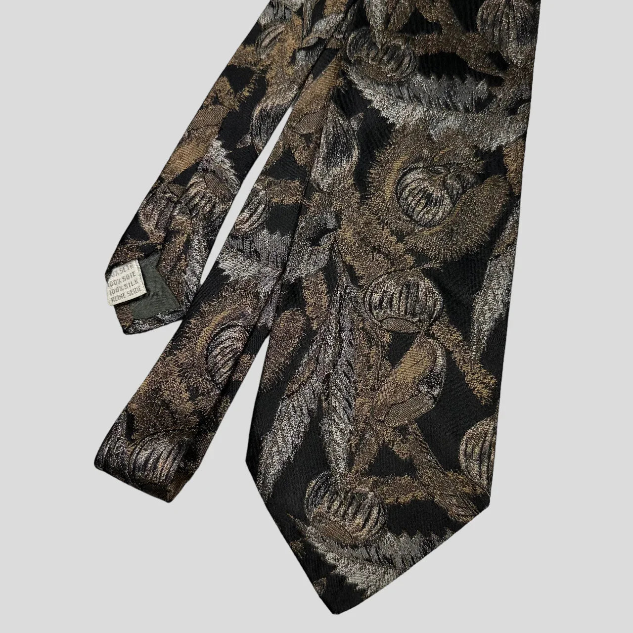 Moschino 90’s Metallic Fruits Print Tie