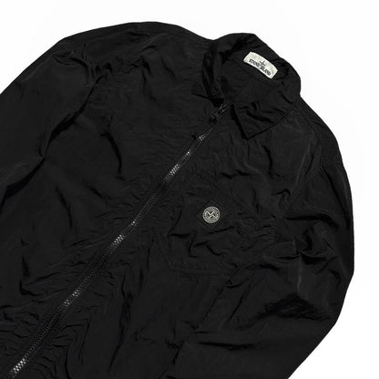 Stone Island Side Patch Nylon Black Overshirt