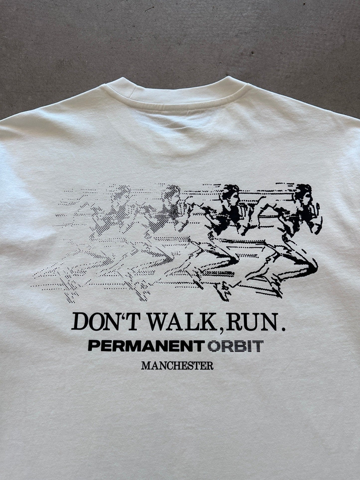Permanent Orbit Don't Walk, Run T-Shirt - White | Medium, White