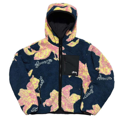 Stussy Sherpa Floral Hooded Fleece