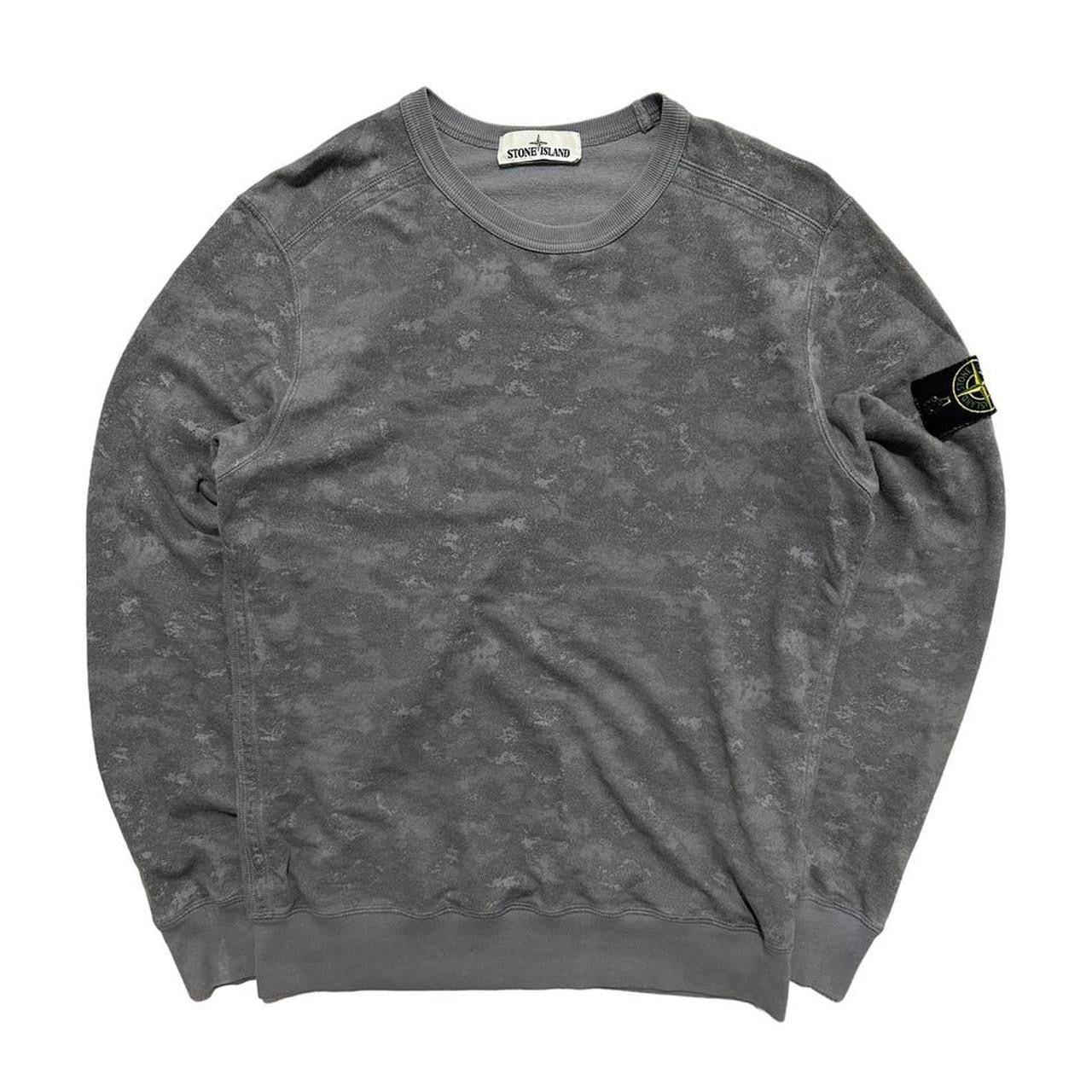 Stone Island Grey Camo Crewneck