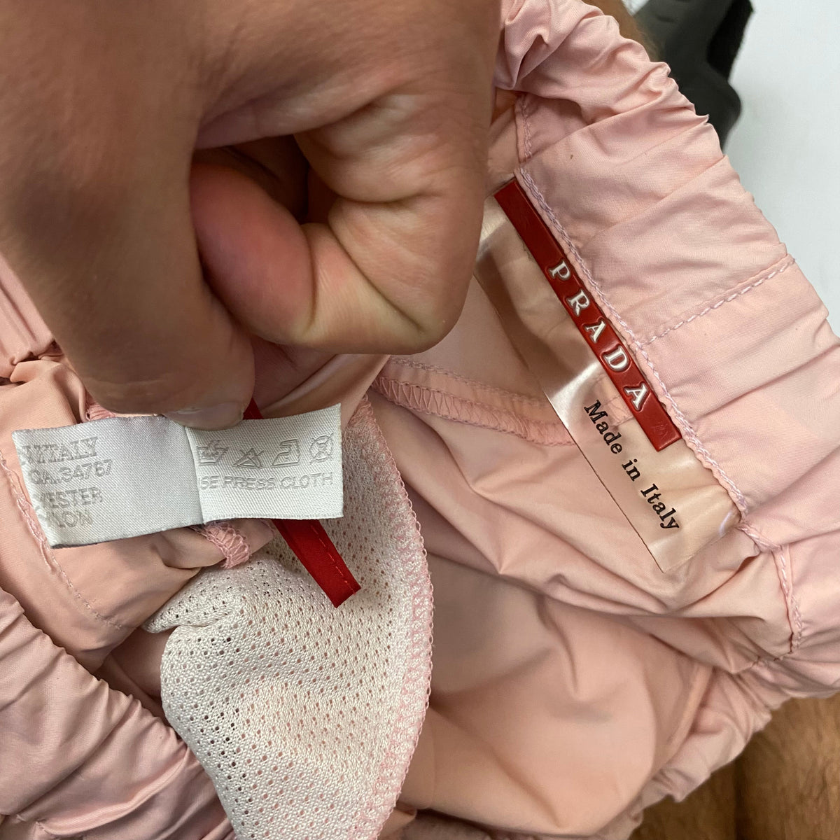 Prada Sport SS1999 Baby Pink Nylon Parachute Bottoms - W24-W30 | Small