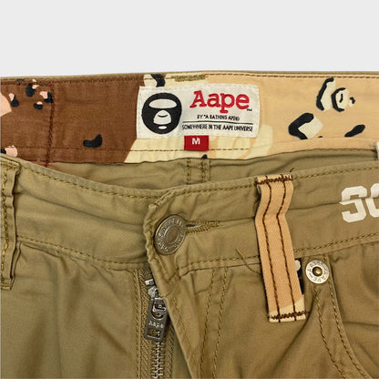 Bape Aape desert camo logo trousers - w34