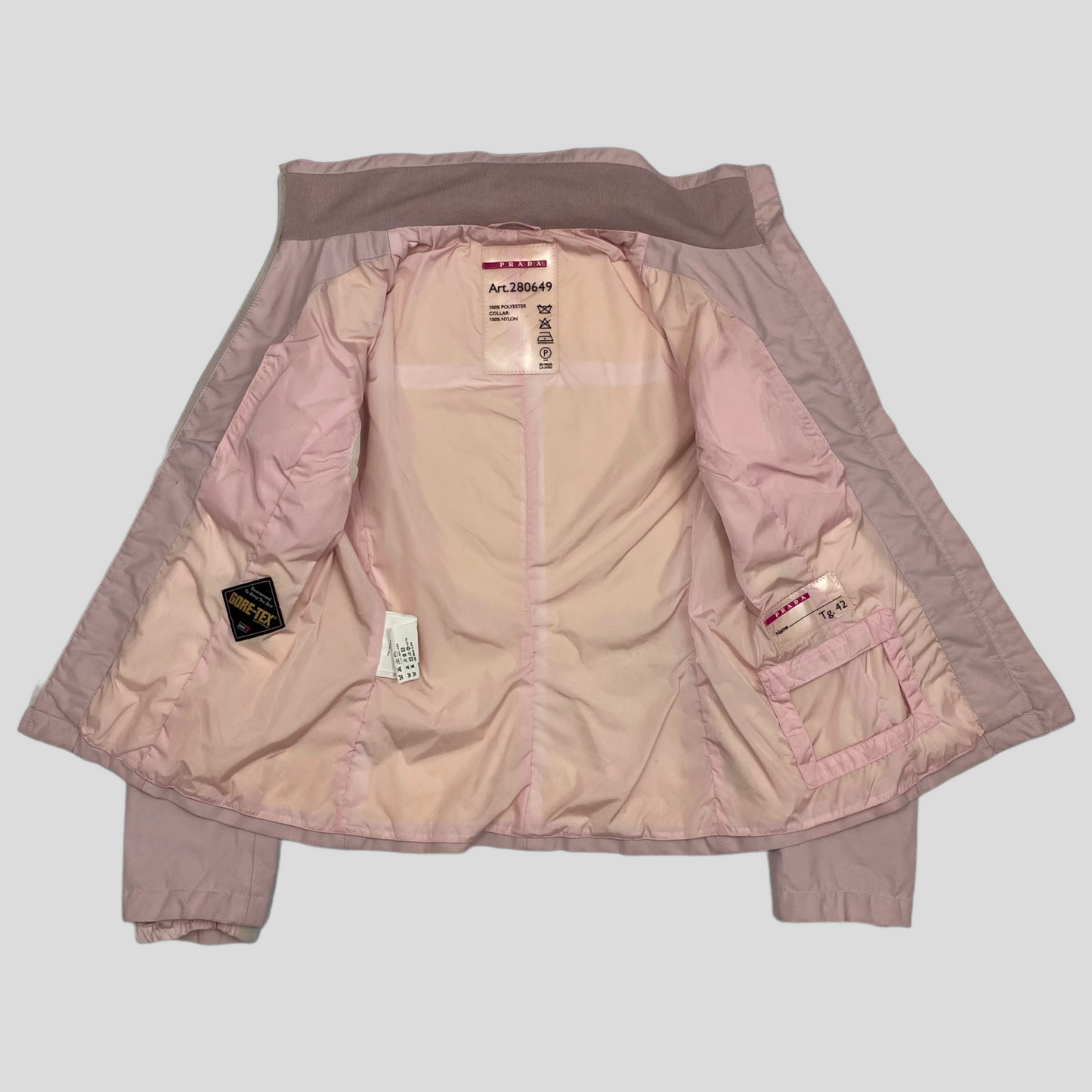 Prada Sport 00’s Dusty Pink Goretex Technical Jacket - IT42 | Default Title, Pink