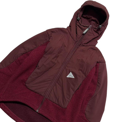 And Wander Full Zip Burgundy Fleece